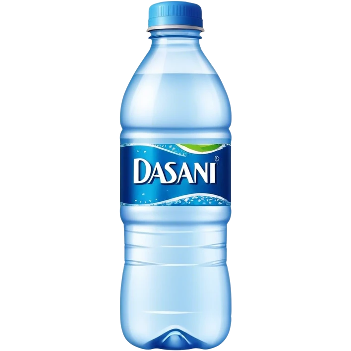 Dasani water bottle with no face  emoji