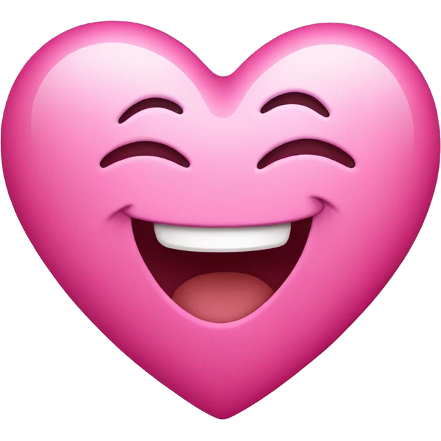 Pink heart with a smile emoji