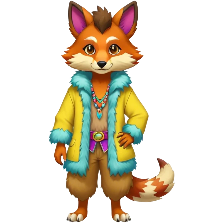 colorful anthro vernid fursona Fakemon emoji