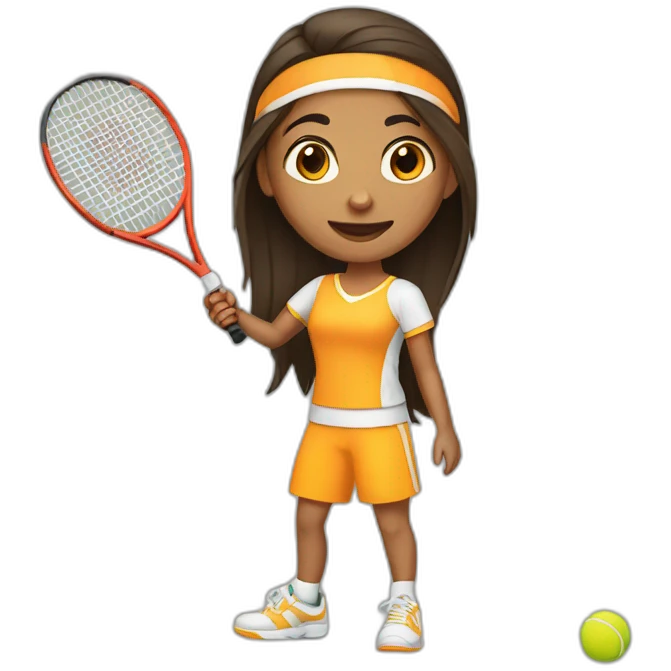 indian teenager playing tennis female emoji