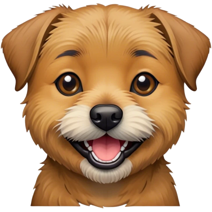 Border terrier smiling emoji