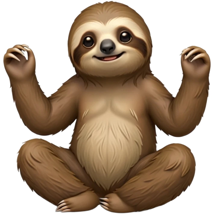 cinematic-sloth-realistic-full-body-sitting-emoji,-long-curved-claws-clinging,-thick-shaggy-brown-fur-slightly-ruffled,-head-tilted-dramatically,-slow-blinking-eyes-filled-with-serene-wisdom,-simplified-yet-realistic-focused-features,-highly-detailed,-glowing-with-an-almost-sarcastic-glow emoji