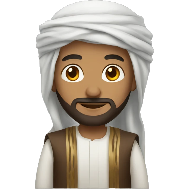 A man wearing Arabic clothes hand  emoji