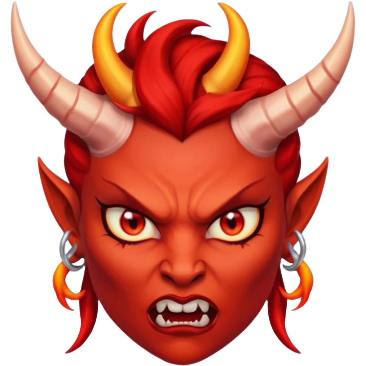 angry devil woman emoji