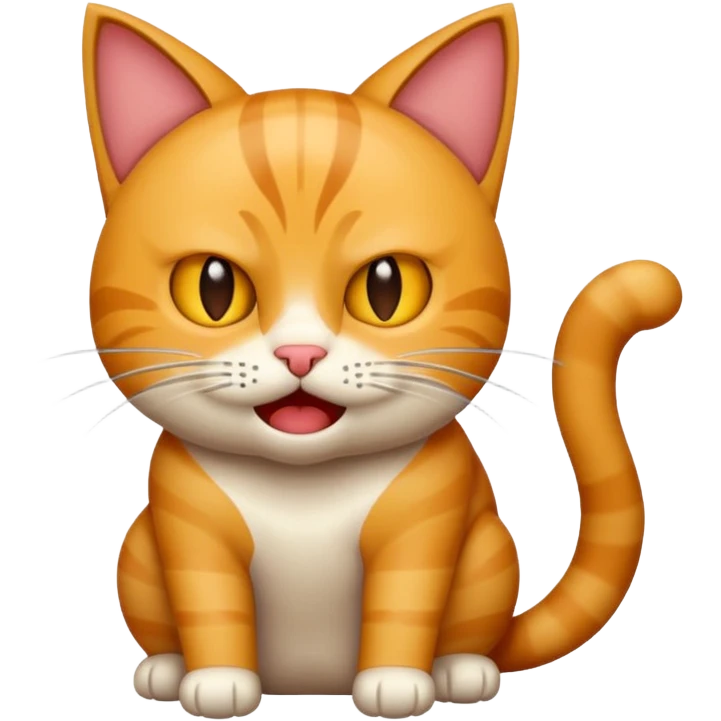 gato scratching and mad emoji