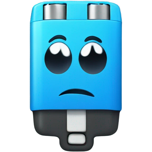 BLUE battery happy  emoji