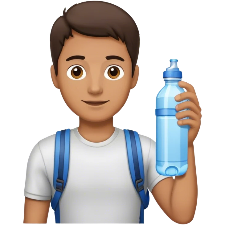 Man carrying water bottle emoji