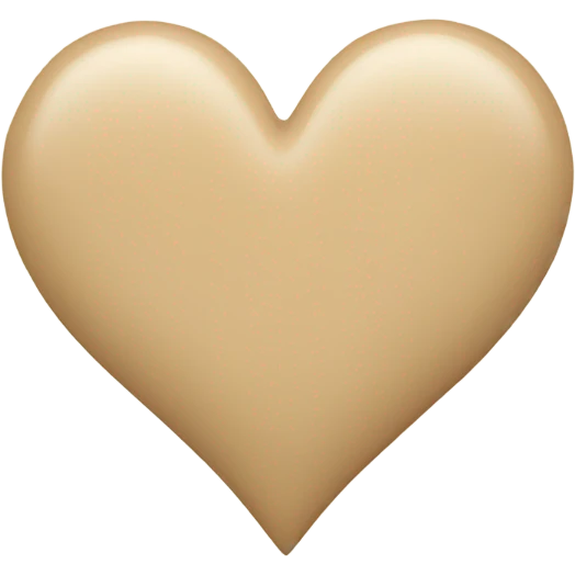 Beige heart  emoji
