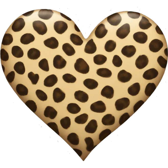 leopard print heart emoji