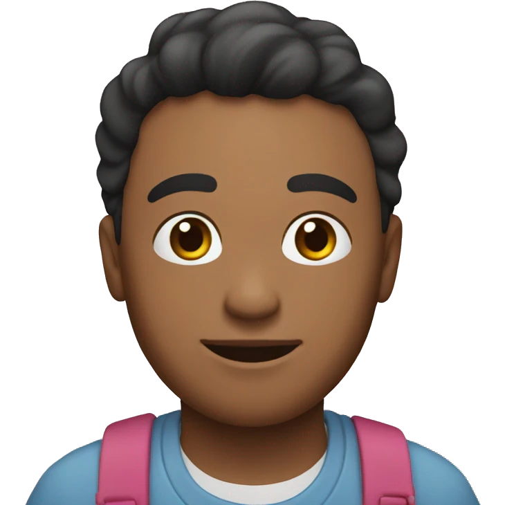 Un chico con una rosa en la boca emoji