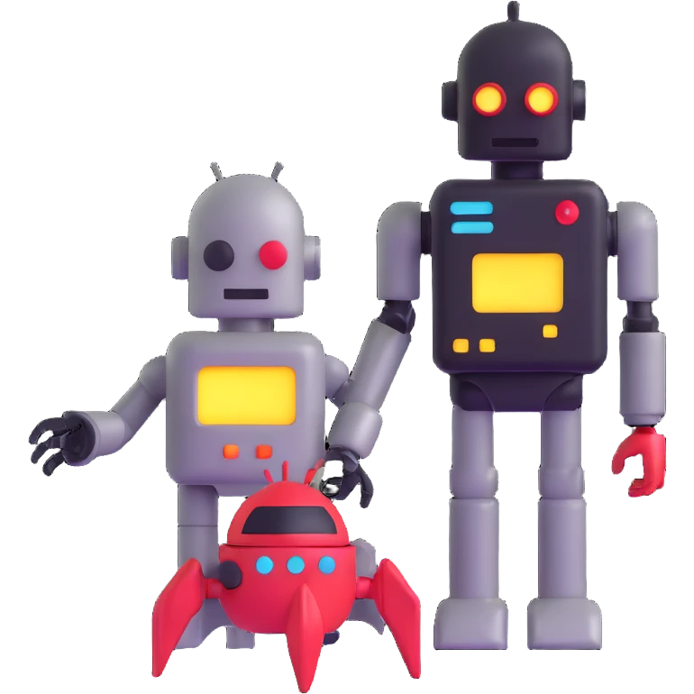 robot and space invader friends emoji