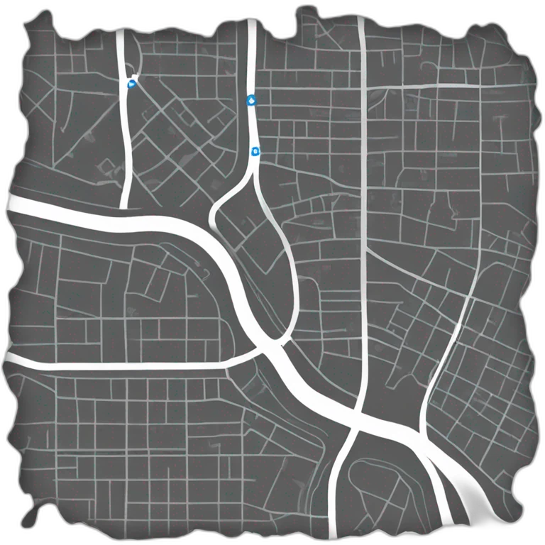 map in black and white emoji