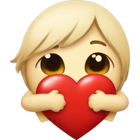 heart hugging heart emoji