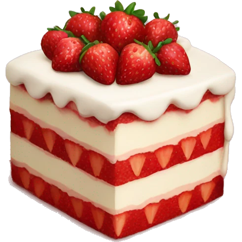 Strawberry cake emoji
