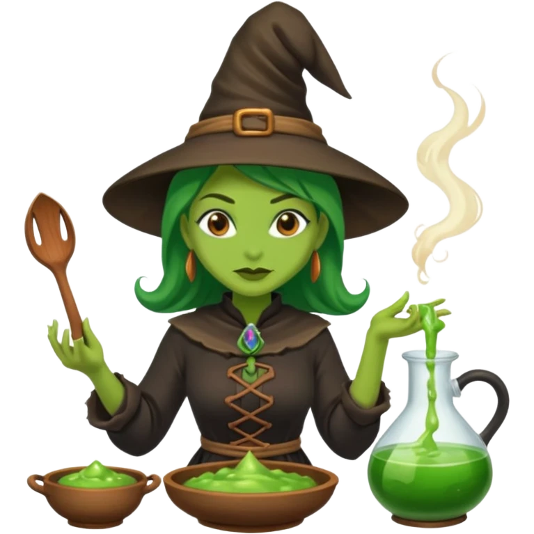 green witch cooking potion emoji