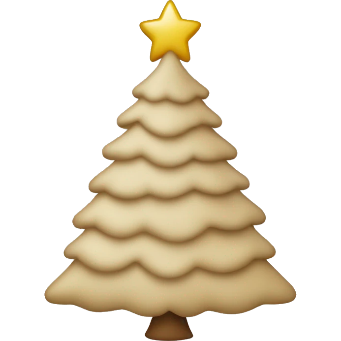 Beige Christmas tree emoji