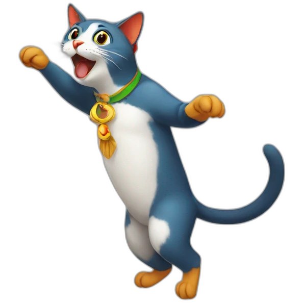 cat dancing parrot emoji