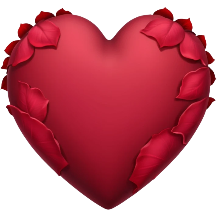 heart with a dark rose petal emoji