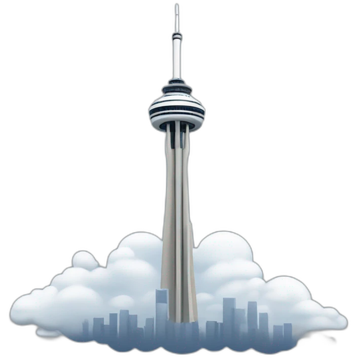 cn tower, cloudy day emoji