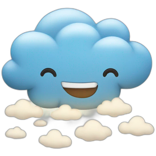 Chat qui vole sur un nuage emoji