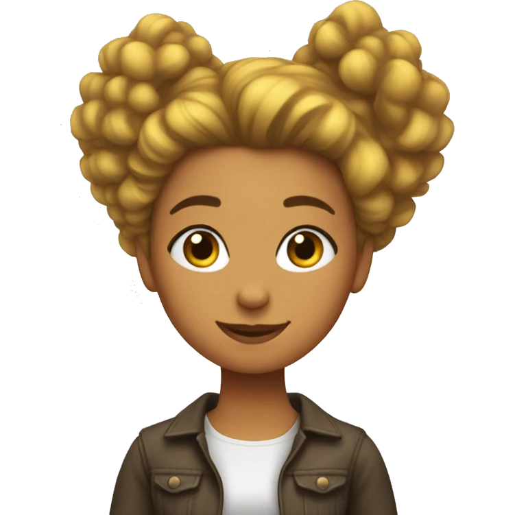 chica de pelo esponjado emoji