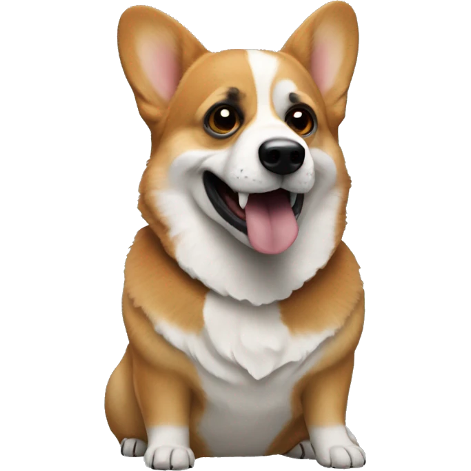 Corgi with Jason Friday the 13th mask on  emoji