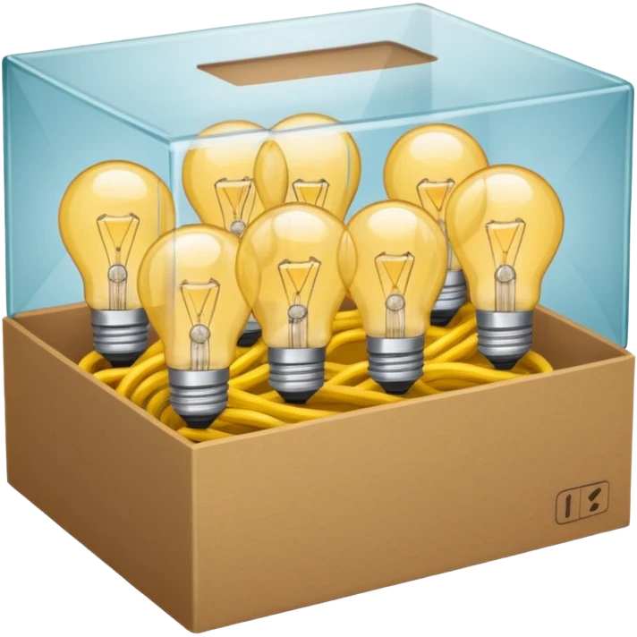 коробка з лампочками 💡🗃️ emoji