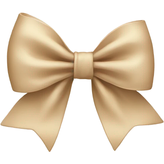 Beige bow emoji