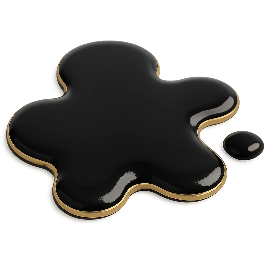 shiny and reflective liquid bitumen emoji