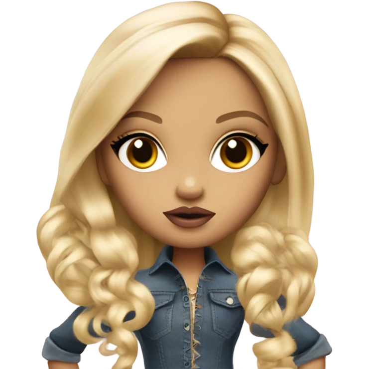 Blonde bratz doll emoji