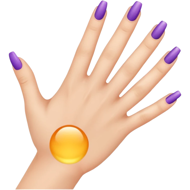 hand with natural manicure emoji