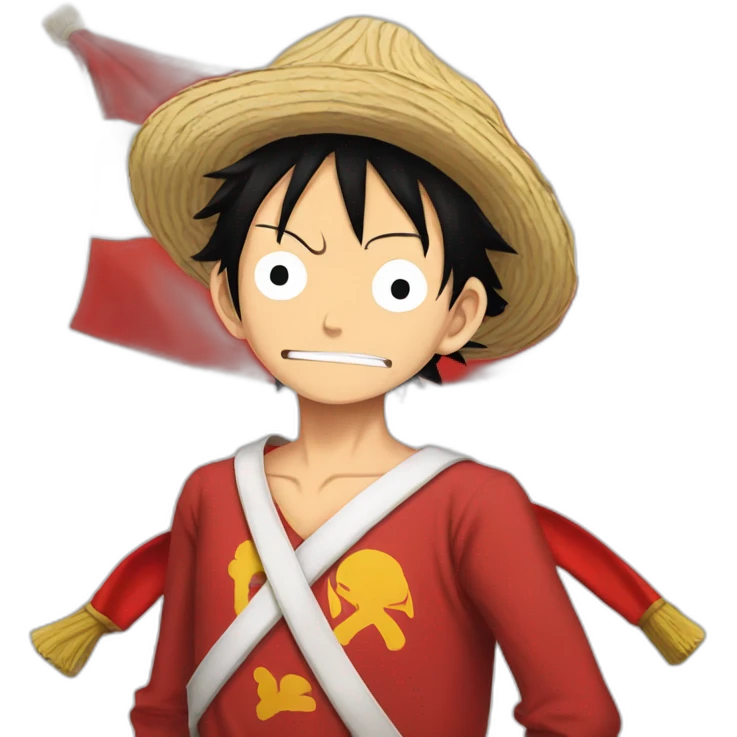 Monkey d luffy communist flag emoji