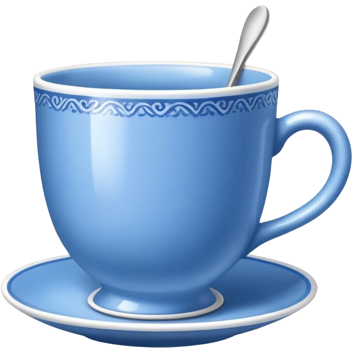 Blue tea cup emoji