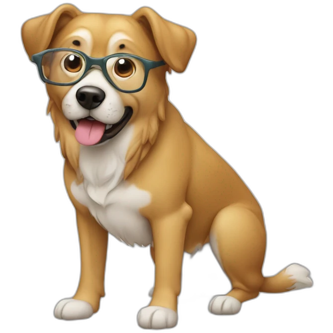 chien qui mange une glasse emoji