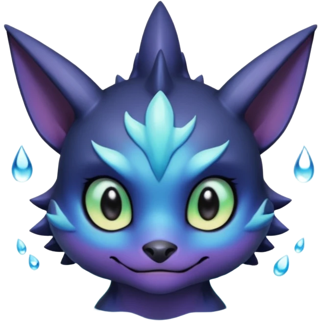 Kawaii Edgy Dark Pretty Beautiful Aesthetic Water-Gradient Fakémon-Digimon-creature emoji