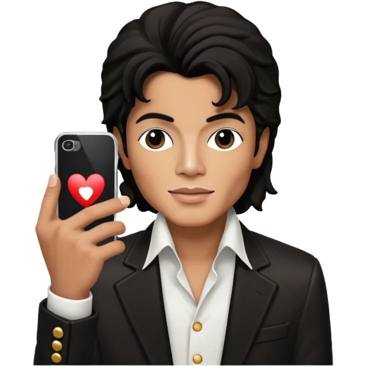 Michael Jackson holding an LG emoji