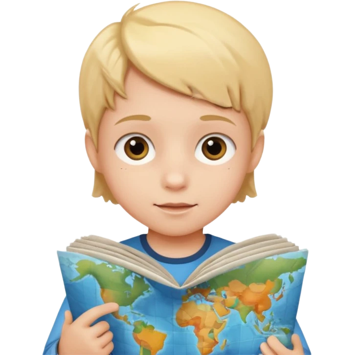 child Holding Maps emoji