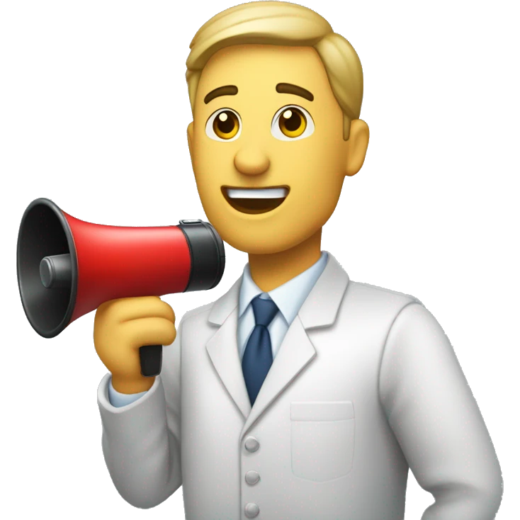 Auctioneer holding megaphone emoji