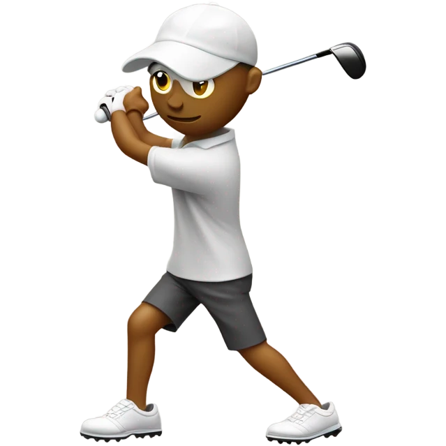 Golfer on a golf ball emoji