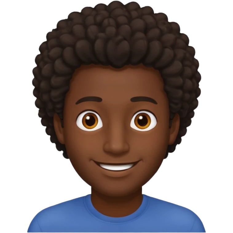 man with coily chairs only face emoji