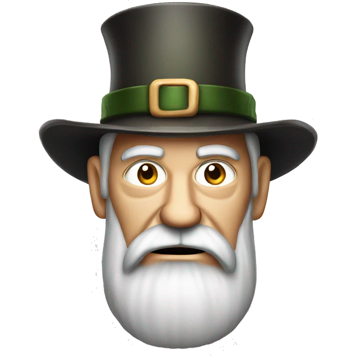 irish angry man old with beard and hat emoji