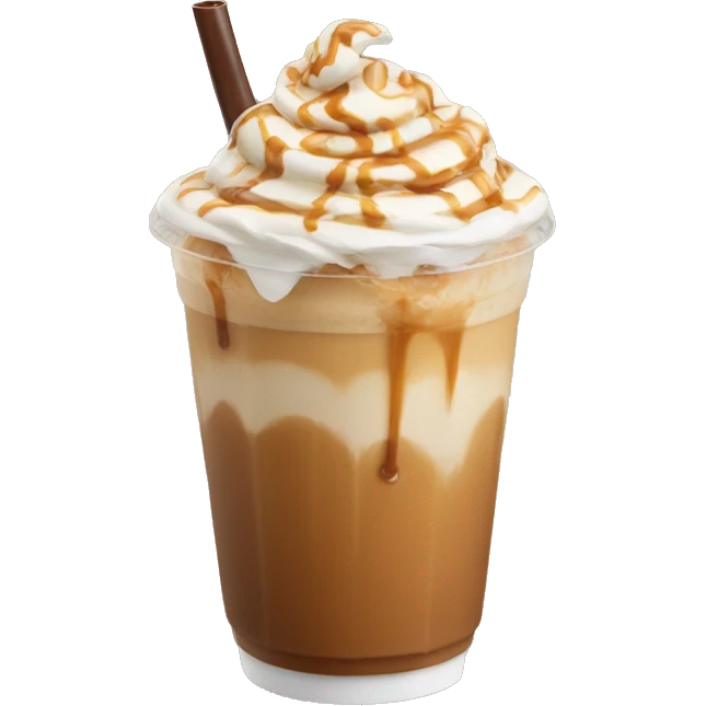 caramel iced latte emoji