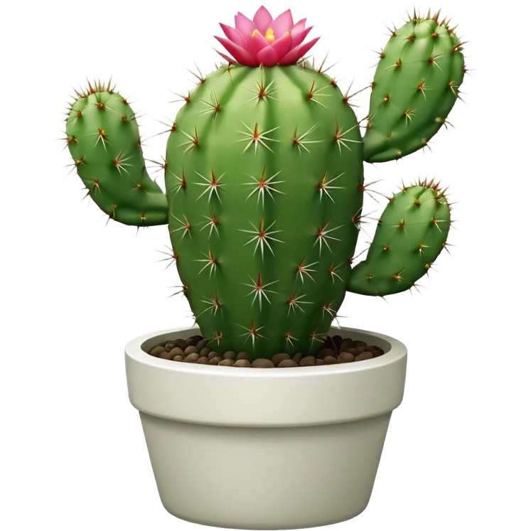 Cactus + white pot, Window Plants emoji