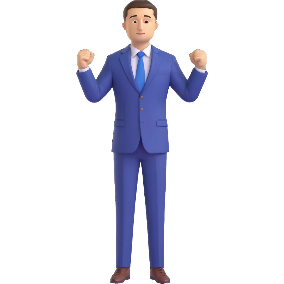 Emoji of Vladimir Zelensky waist-length, arms and shoulders within frame emoji