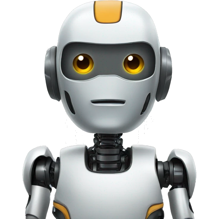 Robot wearing  emoji