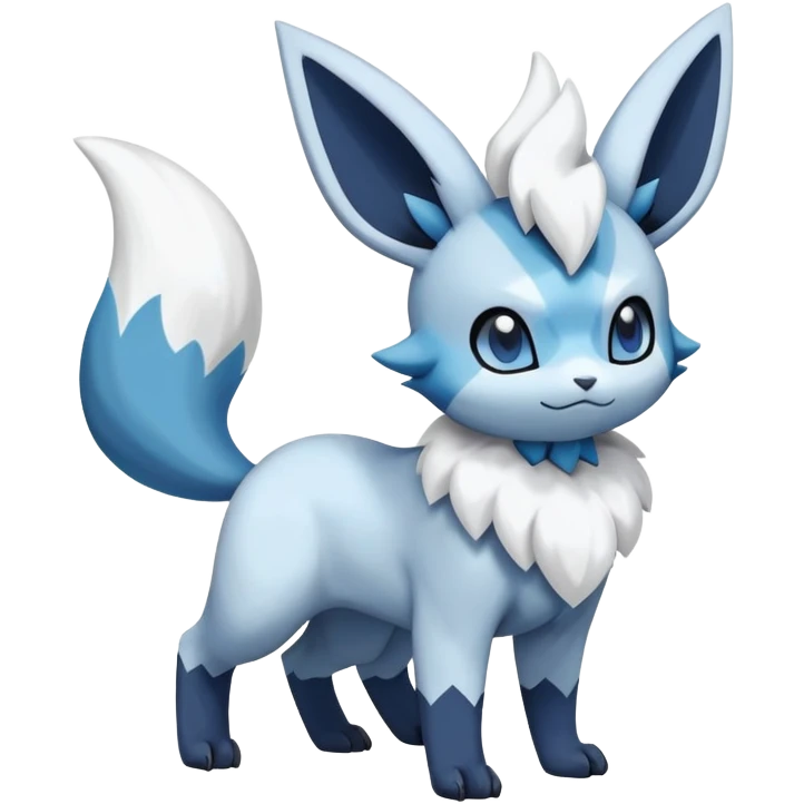Meowstic-Absol-Minccino-Glaceon-Pokémon-Fakémon-hybrid-creature (full body) emoji