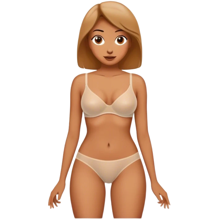 Realistic woman’s posing invisible underwear  emoji