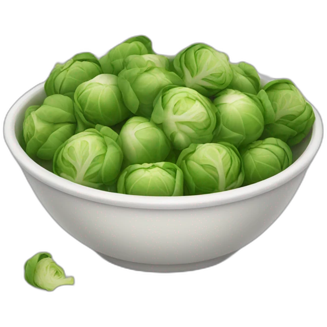 bowl of steaming brussels sprouts emoji