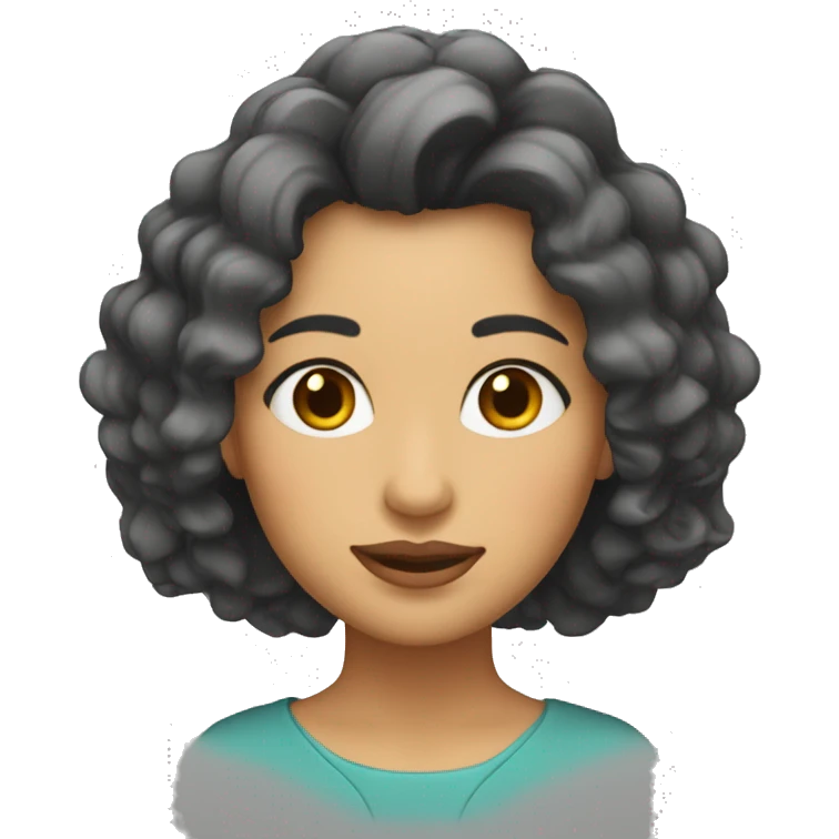señora con pelo rizado emoji