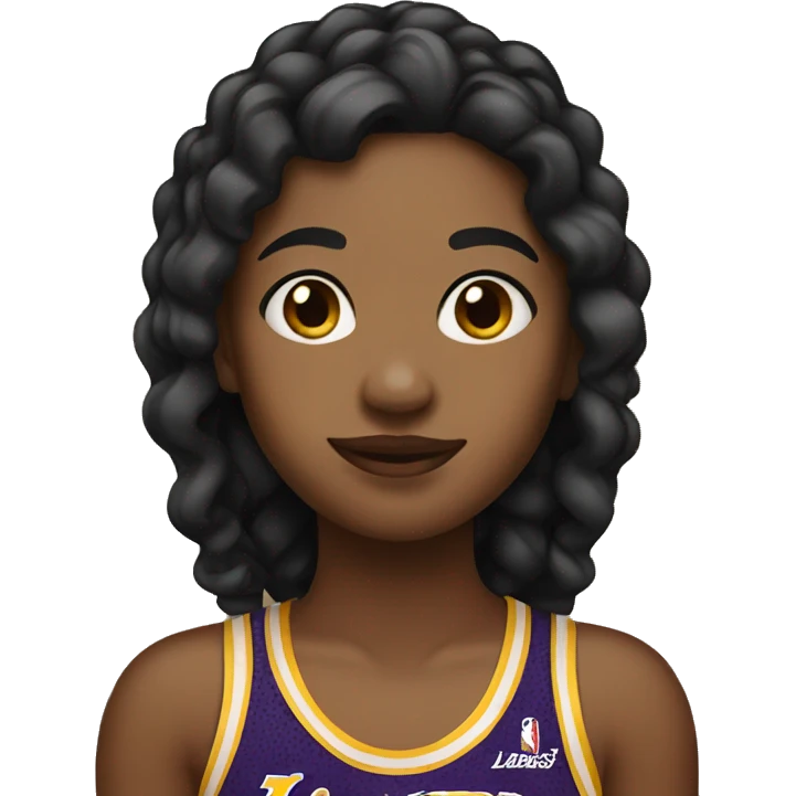 girl with with a lakers tattoo emoji